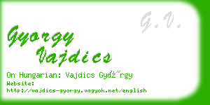 gyorgy vajdics business card